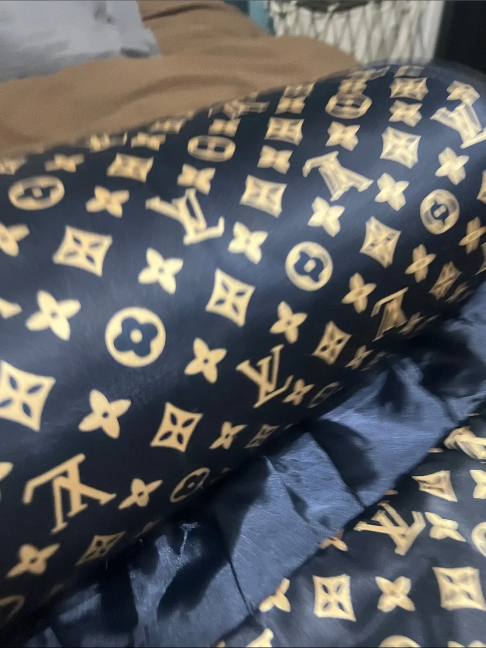 Navy blue & Gold Printed Comforter Set - Designer-Inspired Bedding